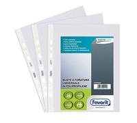 Favorit Pochettes perforées universelles 25 pièces 18 x 24 cm transparentes, épaisseur élevée