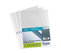 Favorit, Buste a Foratura Universale, 50 Pezzi, 21 x 29.7 cm, Trasparenti