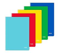 Favorit Cahiers A4 - Couverture unicolore - Cinq pièces, 5 mm - Multicolore