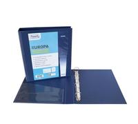 Favorit Classeur 4 anneaux personnalisable avec pochette Taille 22x30 cm Diamètre 50 mm Couleur Bleu