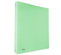 Favorit Classeur en polypropylène pastel, 22 x 30 cm, 4 anneaux ronds de 15 mm, vert pastel
