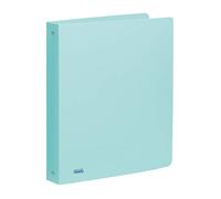 Favorit Classeur en polypropylène pastel, 22 x 30 cm, 4 anneaux ronds de 30 mm, bleu pastel
