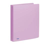 Favorit Classeur en polypropylène pastel, 22 x 30 cm, 4 anneaux ronds de 30 mm, lilas pastel