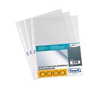 Favorit Enveloppes perforées – zeste d'orange – transparentes – 21 x 29,7 cm – 50 pièces