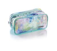 Favorit Grande Trousse à Crayons pour l'école avec 2 Compartiments Bleu Clair, 22 cm x 10 cm x 10 cm avec 2 Fermetures éclair