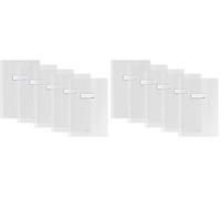 Favorit Housse maxi avec rabats pliés, poche intérieure et porte-omes 5 pièces, A4, transparent (Lot de 2)