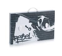 Favorit Koffer mit Druck Rebel Schwarz, Noir, Formato 56,5x36,5 dorso 5,5 cm, Moderne
