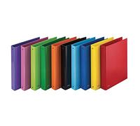 Favorit Lot de 10 classeurs à anneaux Sprint en carton, 22 x 30 cm, 4 anneaux ronds de 30 mm, couleurs assorties