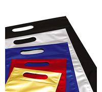 Favorit Lot de 20 enveloppes de couleur or métallisée, avec poignée et fermeture adhésive, format 18 x 27 cm