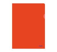 Favorit, Lot de 25 chemises en L, format 22 x 30 cm avec au moins 30% de polyéthylène Bio Based, grande épaisseur de couleur rouge