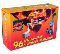 Favorit - Lot de 96 cubes d'allumage blancs - Pour cheminée, barbecue et four - 1247