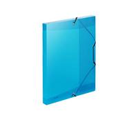 Favorit Chemise Lumina 400116646 3 rabats Polypropylène (PP) avec élastique dos 2,5 cm Bleu 24x32 cm