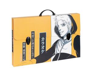 Favorit Mallette en polypropylène alvéolaire avec impression en haute résolution MANGA Yellow Man, dimensions 56,5 x 36,5 cm, dos 5 cm, 2 fermetures