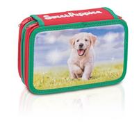 Favorit Sweet Puppies Trousse d'école à 3 Fermetures éclair 20 cm x 13 cm x 7,5 cm avec 3 Compartiments, Vert et Rouge, Version avec Chien