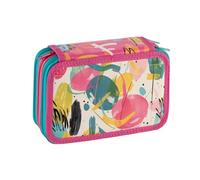 Favorit Trousse 3 compartiments pour l'école, 20 x 13 x 7,5 cm, Art Rose