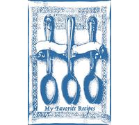 Favorite Recipes: 6x9 Sectioned and Lined Blue Spoon softcover journal to write your own popular and cherished family recipes
