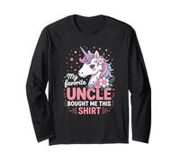 Favorite Uncle Niece Family Matching Love Cute Proud Kids Manche Longue