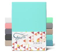 Favorito Drap-housse pour matelas en jersey - 100% coton, Coton, aqua, 180 x 200 - 200 x 200 cm