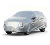 Favoto Bâche de Voiture Imperméable 210D Oxford - Housse Auto Anti-UV Résistante au Vent Respirante avec Fermeture Éclair Latérale et Bandes Réfléchissantes pour SUV 450-475cm