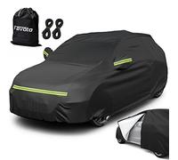 Favoto Bâche Voiture Housse de Protection Auto Exterieur PEVA Couverture Imperméable pour SUV avec Ouverte Latérale pour Cabine, Coton Respirant, Anti UV Neige Poussière, 505x195x175cm Noir