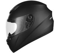 Favoto Casque de Moto Intégral, Casque de Scooter Respirant pour Femme Homme Adultes, Protection de Sécurité, Certifié ECE, 57-58cm Noir
