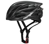 Favoto Casque de Vélo Réglable Léger - Casques de Cyclisme VTT Route Montagne pour Homme Femme Adultes Certifié CE TUV L 59-61cm Fibre de Carbone