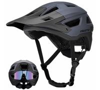 Favoto Casque de Vélo Tout-Terrain - Technologie Double Inmould Casque VTT Cyclisme Léger avec Visière pour Adultes Certifié CE M 55-58cm Réglable Titane