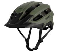 Favoto Casque VTT Adulte Léger - Casques Vélo Certifié CE Triple Protection Renforcée Visière Amovible Respirant Taille Réglable L 59-61cm Hommes Femmes Vert