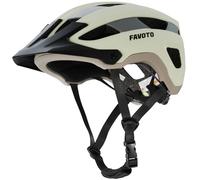 Favoto Casque VTT Adulte Léger - Casques Vélo Certifié CE Triple Protection Renforcée Visière Amovible Respirant Taille Réglable L 59-61cm Hommes Femmes Beige