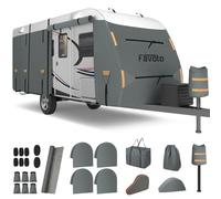 Favoto Couverture de Camping Car Imperméable - Bâche de Protection pour Caravane Extérieur Couvre Véhicule de Loisirs 420D Oxford Tissu Non Tissé Respirant Anti Vent Poussière UV 610x250x220cm