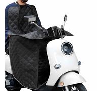 Favoto Housse de Jambes Été pour Scooter - Tablier Léger Respirant avec Poche Étanche Bandes Réfléchissantes Protection Anti-UV Anti-Poussière Universel pour 2 Roues Noir