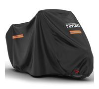 Favoto Housse de Moto Couverture XXXXL Imperméable à la Poussière, au Soleil, à la Pluie, au Vent, à la Neige avec Bandes Réfléchissantes Noir 295x102x122cm