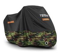 Favoto Housse de Moto Extérieure Imperméable - Couverture de Motocyclette XXXL 210D Oxford Anti Poussière Protection UV Anti-Vent 265x105x125cm Noir Camouflage