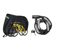 Favoto Housse de vélo pour 2 vélos d'extérieur - Imperméable - Oxford - 73 cm - Coupe-vent, UV & GRIFEMA GA1201-12, Chaîne Antivol Vélo 120 CM, Chaîne Cadenas Vélo pour Vélos, Motos