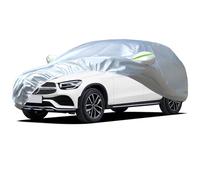 Favoto Housse de Voiture Extérieure Imperméable - Bâche en PEVA+Coton Anti UV Vent Poussière avec Fermeture Éclair pour Mercedes-Benz GLC (2015-2024) Argent