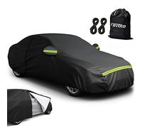 Favoto Housse de voiture pour berline - Imperméable et respirante - Protection complète contre le soleil, la pluie, la poussière, la neige - Protection contre les intempéries - Avec fermeture éclair