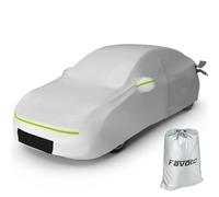 Favoto Housse de voiture pour Tesla Model 3 - 6 couches imperméable à l'eau toutes saisons, protection contre la pluie, la neige, le soleil avec port de charge ventilé et fermeture éclair