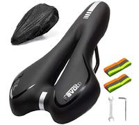 Favoto Selle de Vélo, Siège de Velo Gel de Silice Ergonomique de Remplacement avec Bandes Réfléchissantes/Outils de Clé, Confortable pour Bicyclette/Vélos de Montagne/Vélos de Route/VTT/Vélos Pliants
