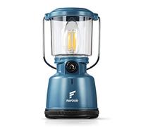 Favour Lampe LED Camping Rechargeable USB (inclus batterie), Style Retro | Lanterne exterieur 320 Lumens, Réglable en continu, Mode Éclairage Bougie, IP64 Étanche | Lampe de tente, crochet intégré