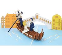 Favour Pop Up® - Carte de mariage 3D. Une œuvre d'art délicate qui se dévoile lors de son ouverture en tant que couple de mariés à Venise. TW042