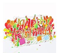 Favour Pop Up® - Carte de vœux d'anniversaire 3D en 3D, un joyeux anniversaire coloré qui apporte du plaisir au format 13 x 18 cm TBX137