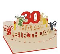 Favour Pop Up Carte de vœux pour le 30e anniversaire. La carte de vœux parfaite pour un anniversaire rond, également pour un bon ou un cadeau en argent. TA30R