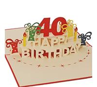 Favour Pop Up Carte de vœux pour le 40e anniversaire. La carte de vœux parfaite pour un anniversaire rond, également pour un bon ou un cadeau en argent. TA40R
