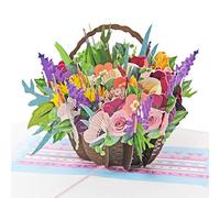 Favour Pop Up® TF059 Carte de vœux 3D pour anniversaire, pour salutations, un bouquet de fleurs coloré qui vous fera plaisir - Format 13 x 18 cm