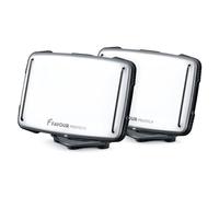 Favour Projecteur Chantier LED Rechargeable - 2 pièces - 1600lm - IP67 Résistant à l'Eau & Poussière - Lampe de Chantier Rechargeable, Portable, Batterie par USB - Aimant Puissant, Antichoc