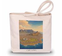 favplace Sac de shopping avec motif de villes du Cap Afrique du Sud - Sac fourre-tout pour voyager ou chez soi - Sac à dos de voyage - Sac en jute, Anglais, 42cm x 38cm