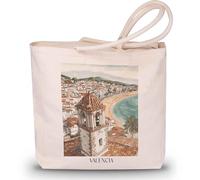 favplace Sac de shopping avec motif de villes Valencia Espagne Tote Bag - Sac de shopping ou sac de courses pour les voyages ou la maison - Sac à dos de voyage - Sac en jute, En allemand., 42cm x 38cm