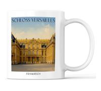 favplace Tasse à café avec motif de villes Château de Versailles France - Idée cadeau ou cadeau pour les voyages ou la maison - Tasse à café de voyage 330 ml blanche