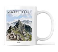 favplace Tasse à café avec motif de villes Machu Picchu Pérou - Idée cadeau ou cadeau pour les voyages ou la maison - Tasse à café de voyage 330 ml blanche