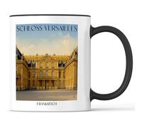 favplace Tasse à café avec motif de villes Palace of Versailles France - Idée cadeau ou cadeau pour les voyages ou la maison - Tasse à café de voyage 330 ml noire